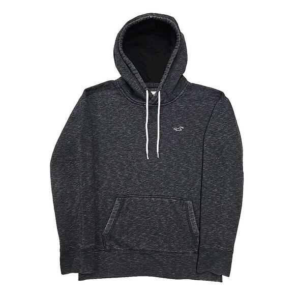 Hollister California Mens Hoodie Sweatshirt Sz XS Dark Heathered Gray Drawstring - Picture 1 of 7